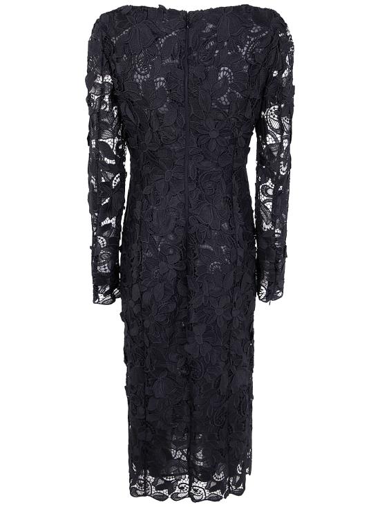 25FW 블루마린 미디 원피스 A544A348A N0990 BLACK - BLUMARINE