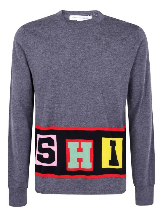 25FW 꼼데가르송 크루넥 스웨터 FP N001 3 GREY - COMME DES GARCONS