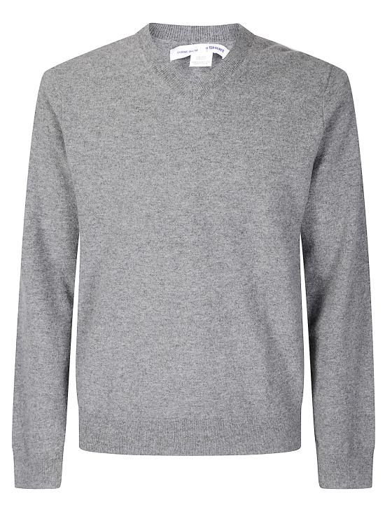 26FW 꼼데가르송 브이넥 스웨터 FZN107PER 3 TOP GREY