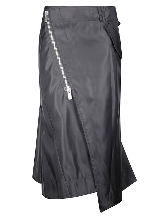 25FW 사카이 미디 스커트 2508157 001 BLACK