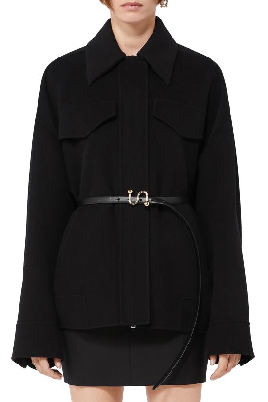 25FW 스포트막스 CANTORE 칸토레 벨티드 울 자켓 2522086031600 013 Black - SPORTMAX