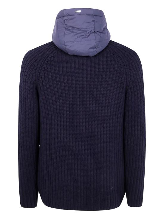 25FW 에르노 콘 스티치 울 가디건 MC000150U 70016 097 9200 BLUE - HERNO