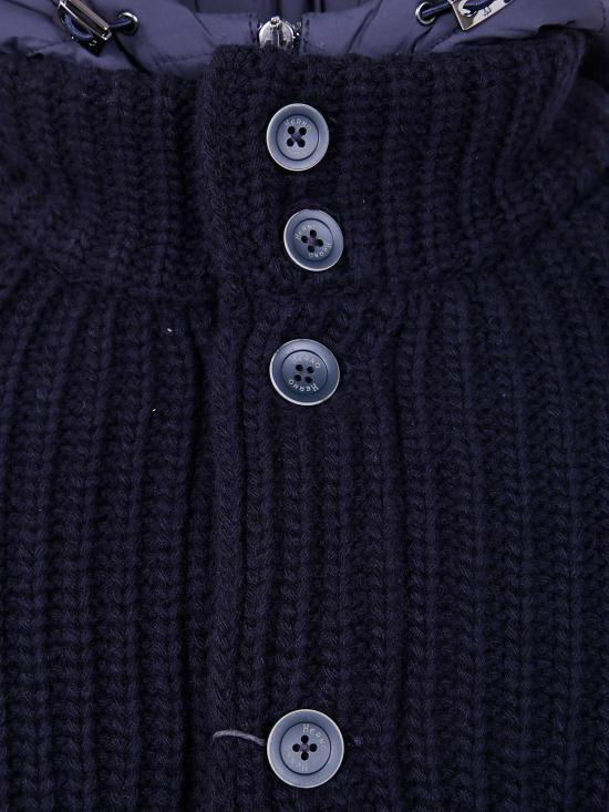 25FW 에르노 콘 스티치 울 가디건 MC000150U 70016 097 9200 BLUE - HERNO