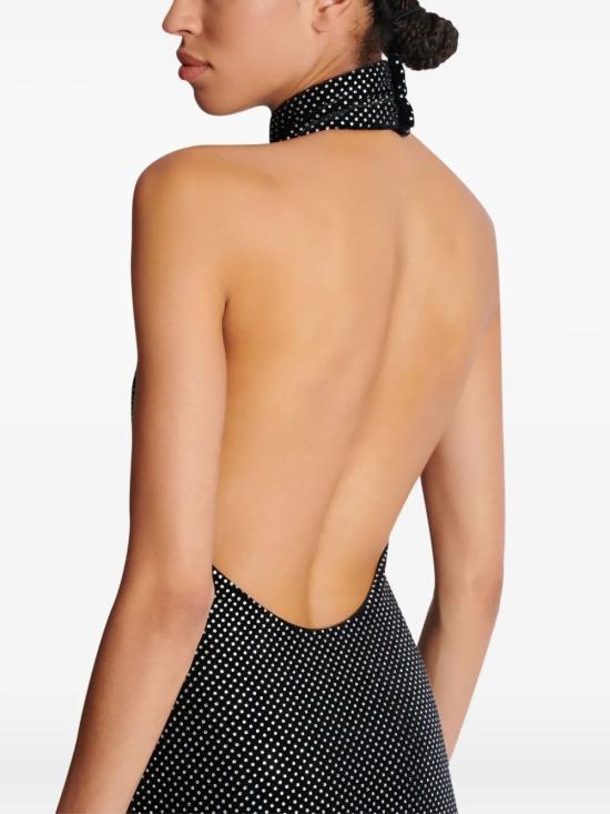 25FW 발망 롱 원피스 FF1RP149JK66 EAC NOIR ARGENT - BALMAIN