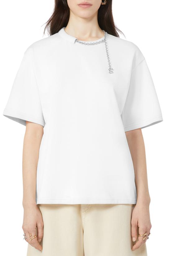 25FW 스포트막스 긴팔 티셔츠 2522946025600 001 White - SPORTMAX