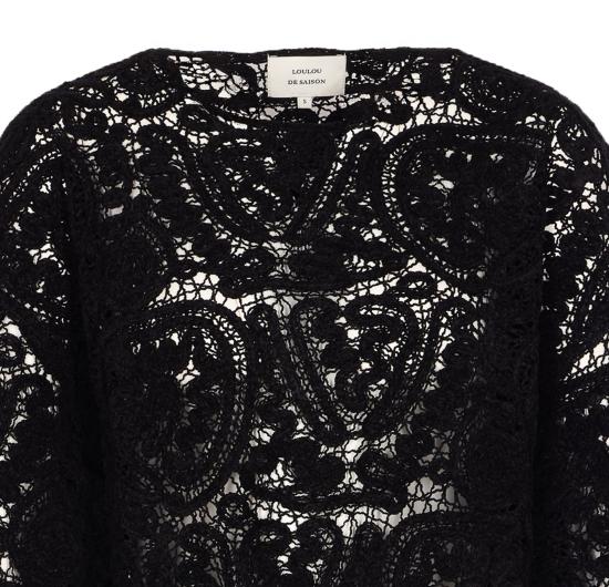 25FW 루루 드 세종 스웨터 AROLD BLACK Black - LOULOU DE SAISON