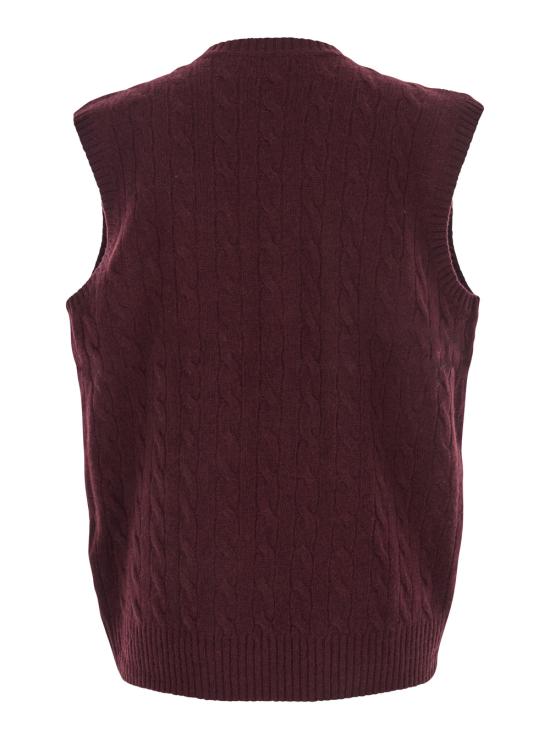 25FW 폴로 랄프로렌 V 넥 니트 조끼  710974166003 Bordeaux - POLO RALPH LAUREN