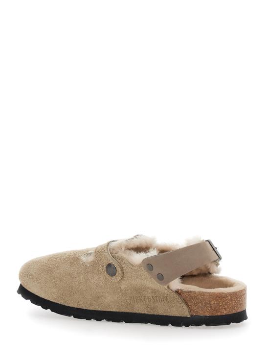 25FW 버켄스탁 Tokio 토키오 시어링 스웨이드 버클 클로그 뮬 샌들  1028349TAUPE Beige - BIRKENSTOCK