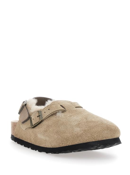 25FW 버켄스탁 Tokio 토키오 시어링 스웨이드 버클 클로그 뮬 샌들  1028349TAUPE Beige - BIRKENSTOCK