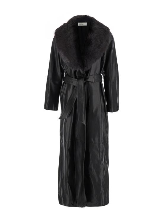 25FW NOUR HAMMOUR 코트 NH326BLACK Black