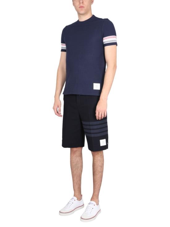  톰브라운 반팔 티셔츠 MJS204A J0046415 Blue - THOM BROWNE