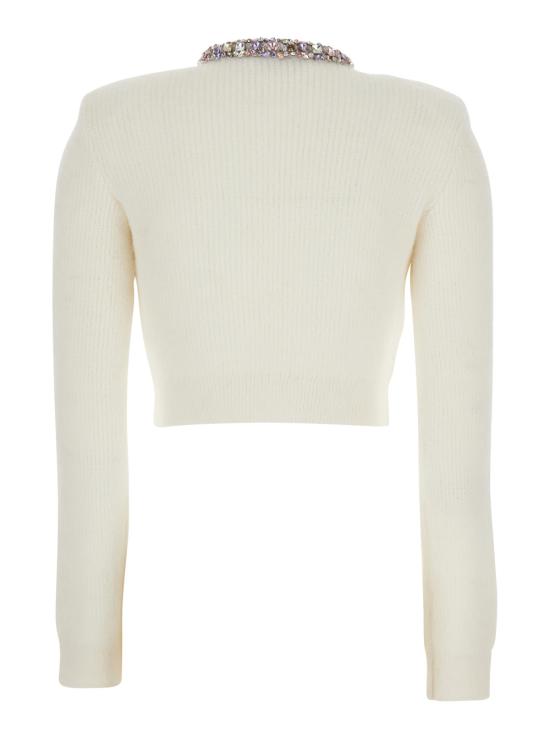 25FW 셀프 포트레이트 엠벨리시드 트림 가디건 AW25135CCCREAM White - SELF PORTRAIT