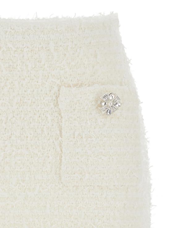 25FW 셀프 포트레이트 숏 스커트 AW25028SKCCREAM White - SELF PORTRAIT