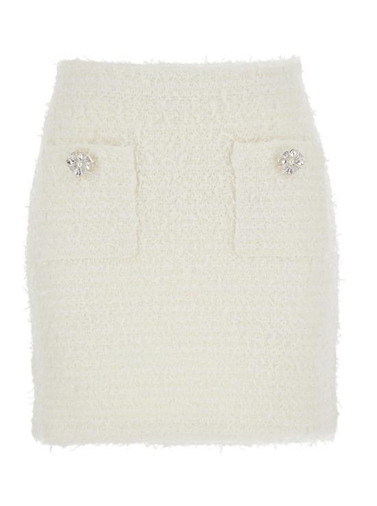 25FW 셀프 포트레이트 숏 스커트 AW25028SKCCREAM White