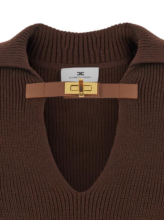 25FW 엘리자베타프랜치 긴팔 티셔츠 MK06S56E2EA3 Brown - ELISABETTA FRANCHI