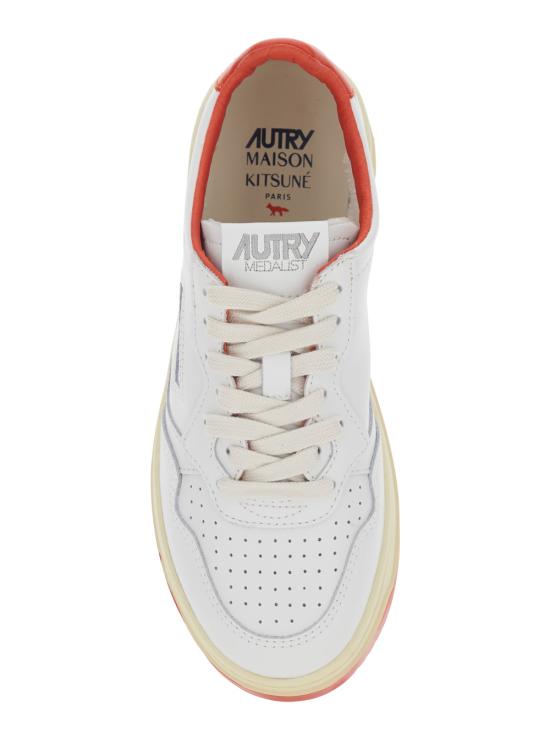 25FW 오트리 메달리스트 로우 스니커즈 AULWMK02WHTRED Red - AUTRY