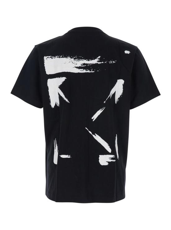 25FW 오프화이트 반팔 티셔츠 OMAA027F25JER0081001 Black - OFF WHITE