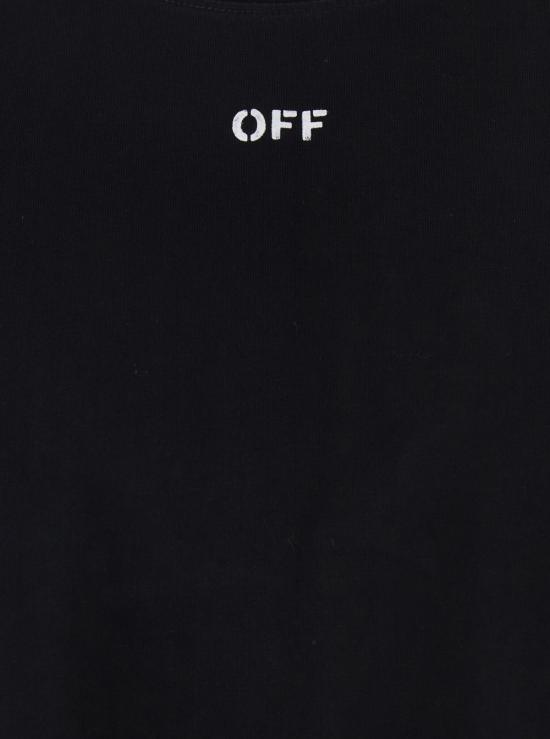 25FW 오프화이트 반팔 티셔츠 OMAA027F25JER0081001 Black - OFF WHITE