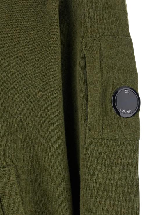 25FW 씨피 컴퍼니 램스울 GRS 풀 집 스웨터 19CMKN708A110149A652 Green - C.P. COMPANY