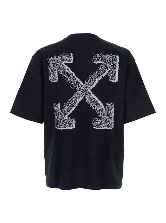 25FW 오프화이트 반팔 티셔츠 OMAA120F25JER00C1001 Black - OFF WHITE