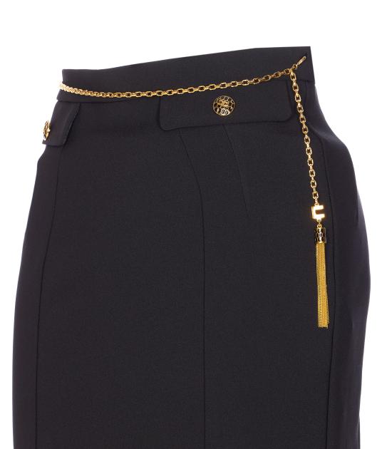 25FW 엘리자베타프랜치 미디 스커트 GO14857E2 110 Black - ELISABETTA FRANCHI
