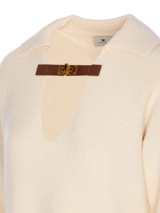 25FW 엘리자베타프랜치 스웨터 MK06S56E2DZ9 White - ELISABETTA FRANCHI