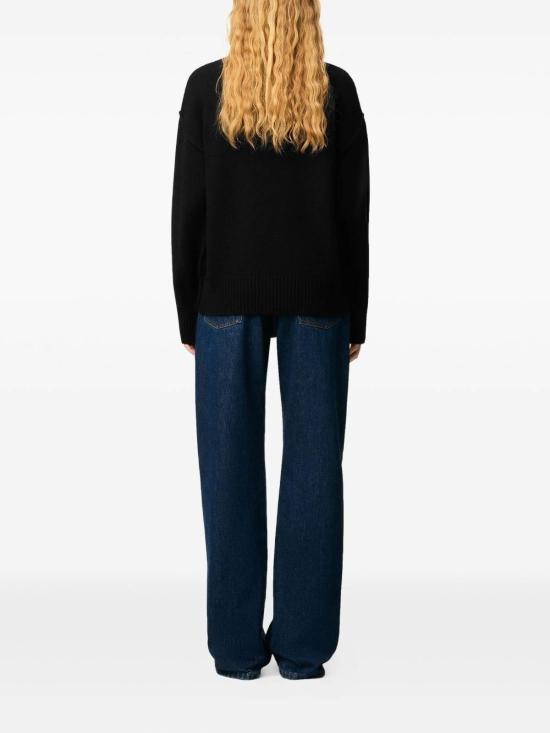 26SS 아미 빅 하트 울 크루넥 스웨터 UKS838018009 Black - AMI