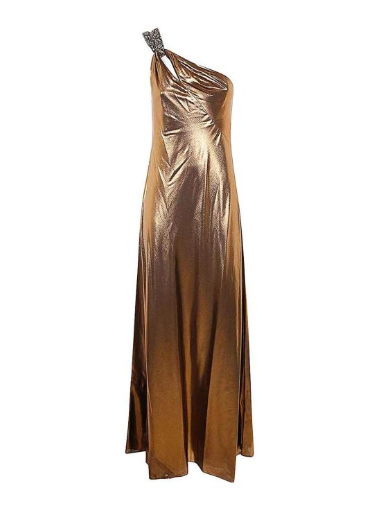  랄프 로렌 미디 스커트 253956598001 Gold