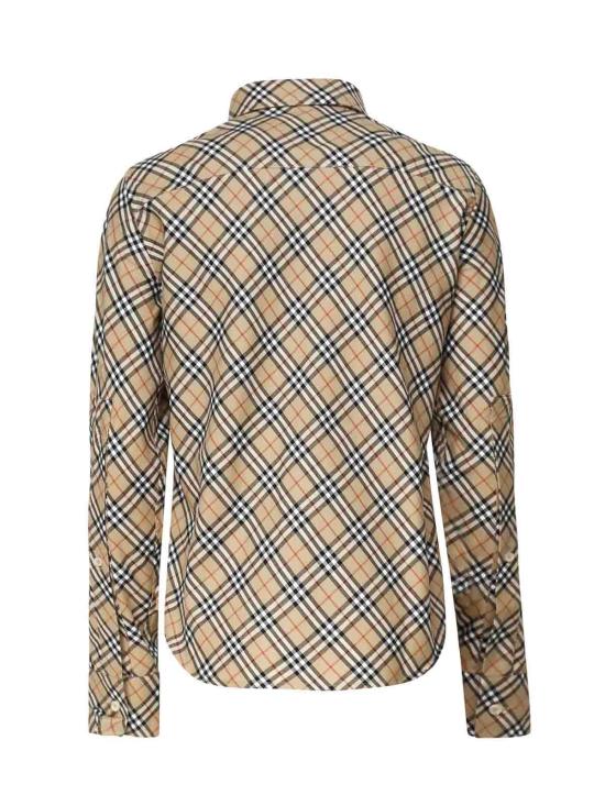  버버리 체크 패턴 코튼 셔츠 8098252 Brown - BURBERRY