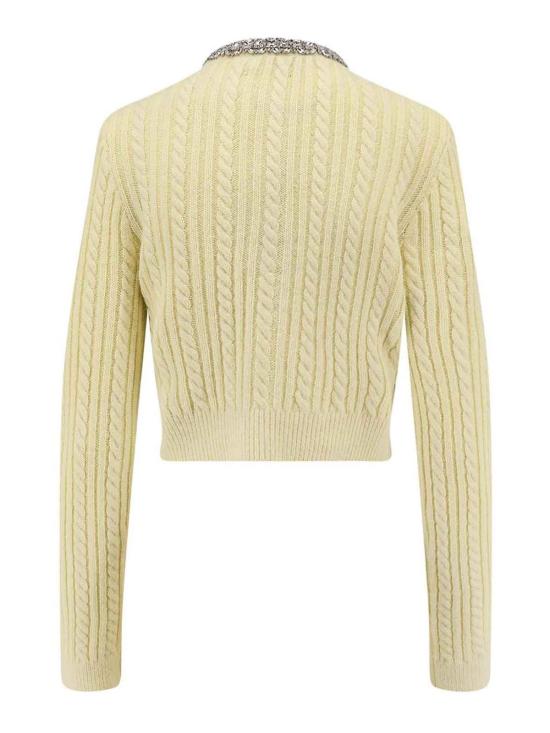 25FW 셀프 포트레이트 알파카 가디건 AW25121CAYYELLOW Yellow - SELF PORTRAIT