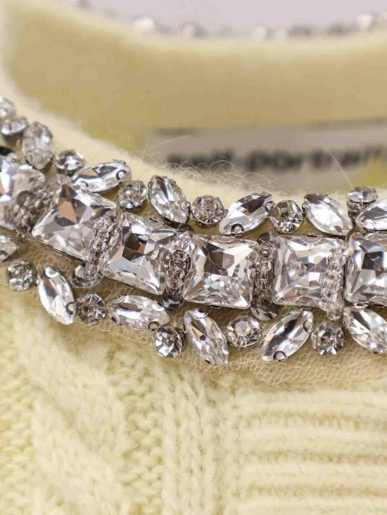 25FW 셀프 포트레이트 알파카 가디건 AW25121CAYYELLOW Yellow - SELF PORTRAIT