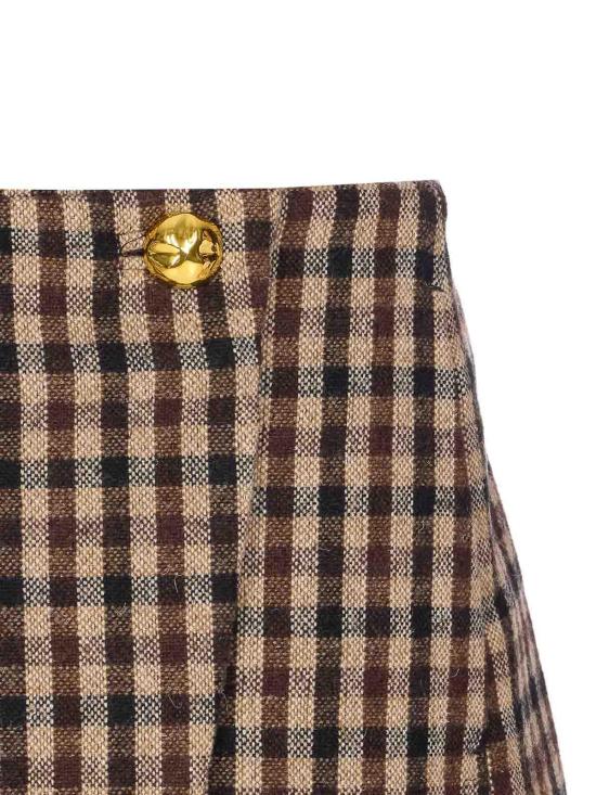 25FW 가니 숏 스커트 W0655979 Beige - GANNI