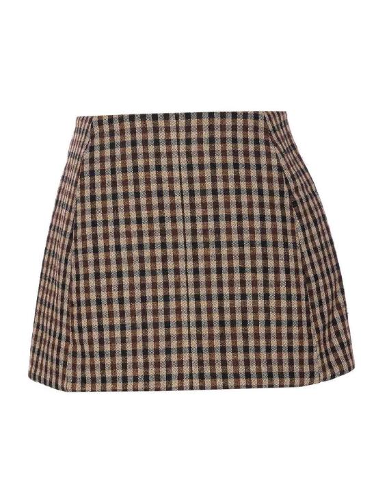 25FW 가니 숏 스커트 W0655979 Beige - GANNI