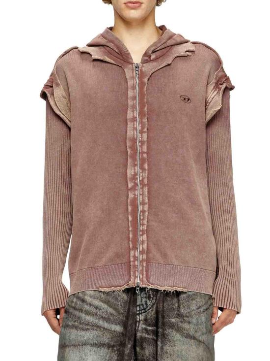  디젤 후드 티셔츠 A188970NKCQ7FGA Brown - DIESEL