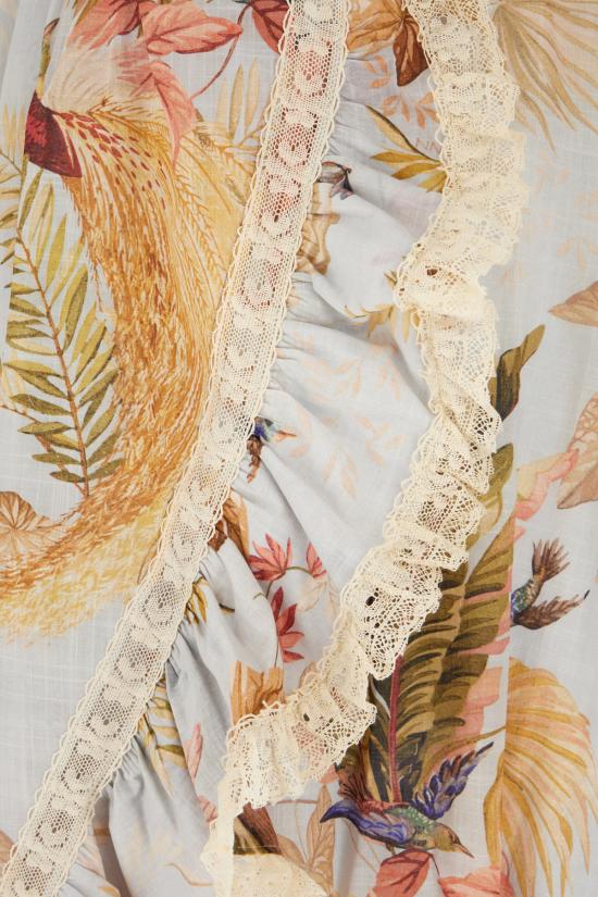 25FW 짐머만 롱 원피스 3240DSS253 LBPFL LIGHT BLUE PALM FLORAL - ZIMMERMANN