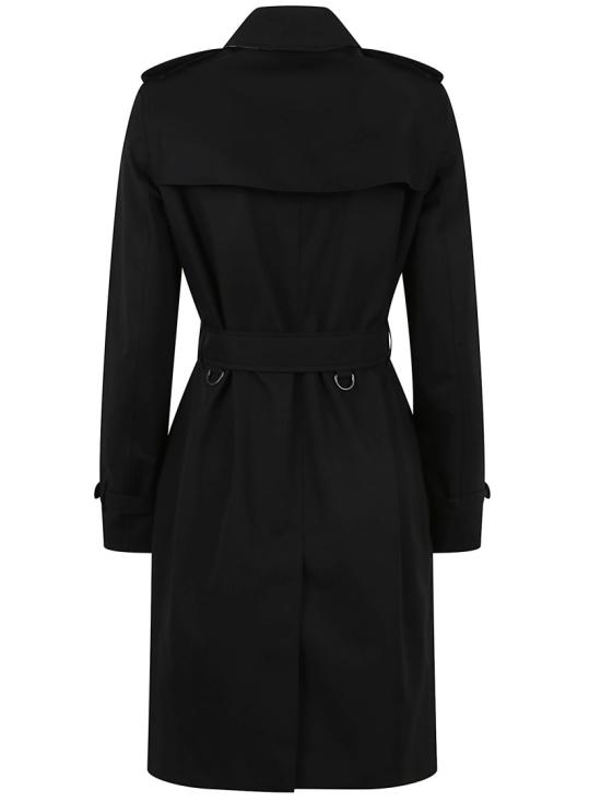 25FW 버버리 미드 렝스 켄징턴 헤리티지 트렌치코트 8079409 Black - BURBERRY