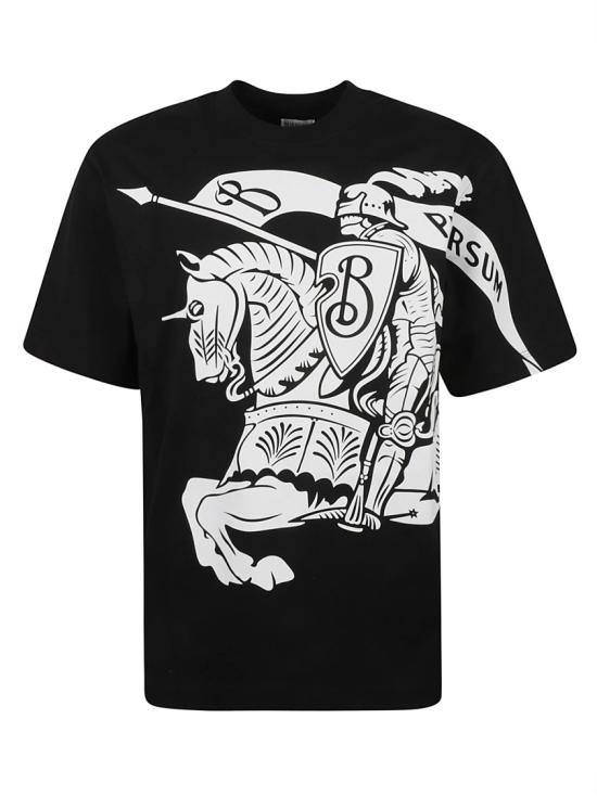 25SS 버버리 EKD 로고 프린트 코튼 숏슬리브 티셔츠 8095058 A1189 Black