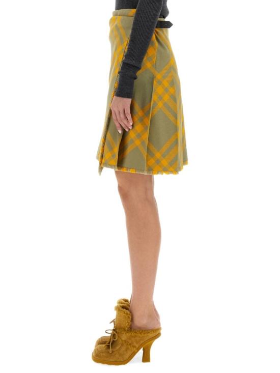 버버리 숏 스커트 8077203 B7363 Yellow - BURBERRY