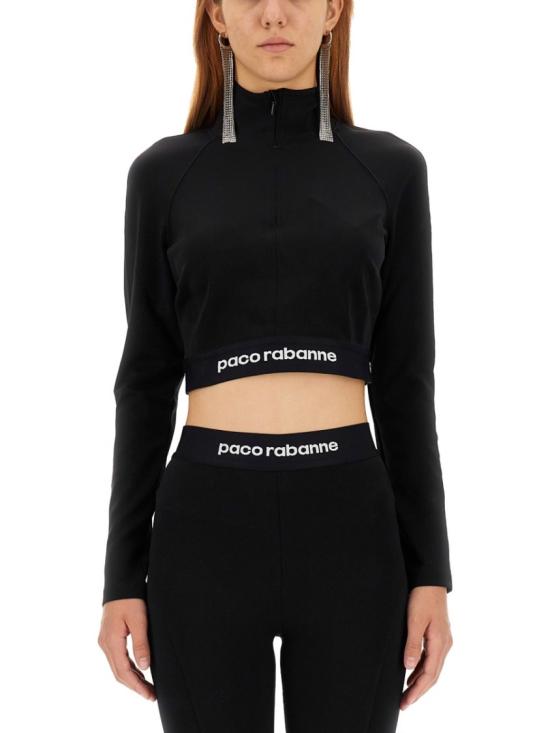  파코라반 긴팔 티셔츠 23AJTO609PA0092 P001 Black