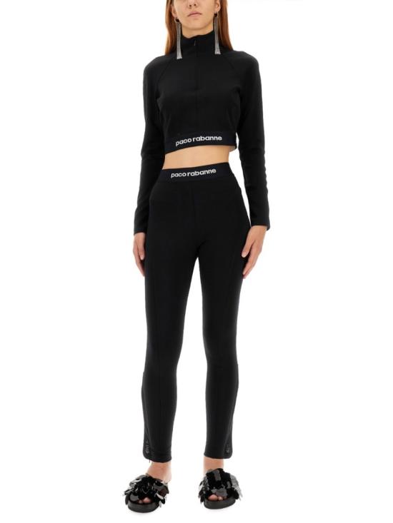  파코라반 긴팔 티셔츠 23AJTO609PA0092 P001 Black - PACO RABANNE