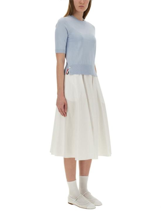 25FW 톰브라운 반팔 티셔츠 FKA498AY3036482 LIGHT BLUE DOM - THOM BROWNE