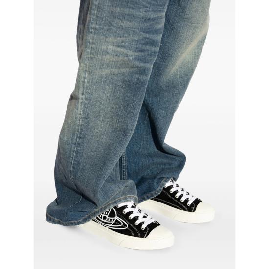 25FW 비비안웨스트우드 PLIMSOLL 플림솔 로우탑 2.0 스니커즈 75020005WW015BN401 BLACK DOM - VIVIENNE WESTWOOD