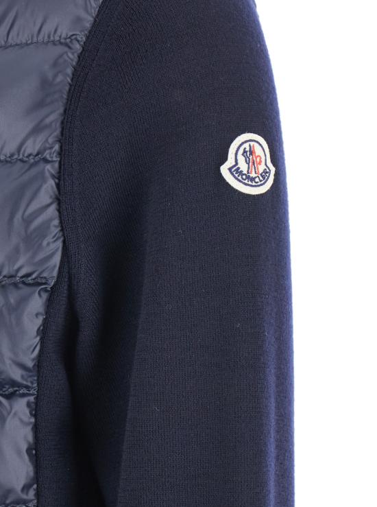 25FW 몽클레어 숏패딩 울 집업 가디건 9B00023M1131742 BLU DOM - MONCLER