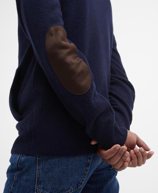 25FW 바버 스웨터 MKN0731 MKN NY91 Blue - BARBOUR