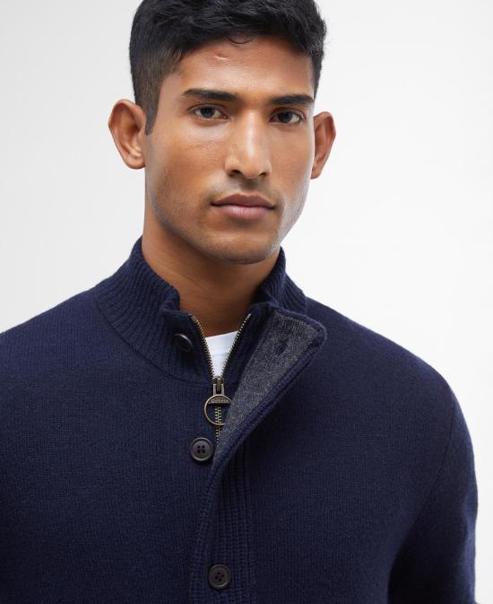 25FW 바버 스웨터 MKN0731 MKN NY91 Blue - BARBOUR