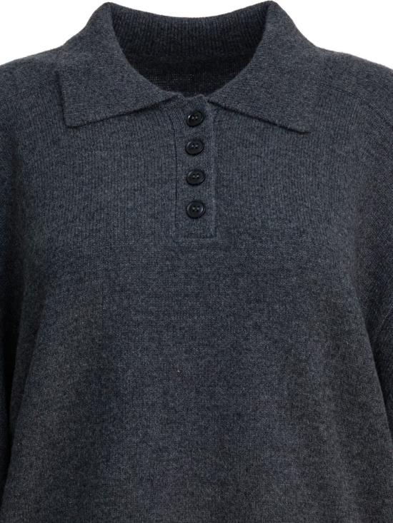 25FW 루루 드 세종 폴로 티셔츠 HOMERE LDSANTHRACITE MELANGE GREY - LOULOU DE SAISON