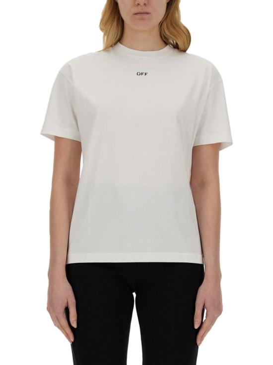  오프화이트 반팔 티셔츠 OWAA089 S24JER0090101 White