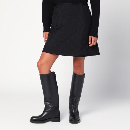 25FW 질샌더 미디 스커트 J02MA0334J65339 Black