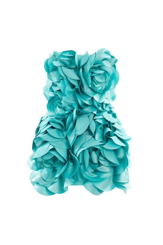  사이드 코베이시 숏 원피스 플로럴 미니 드레스