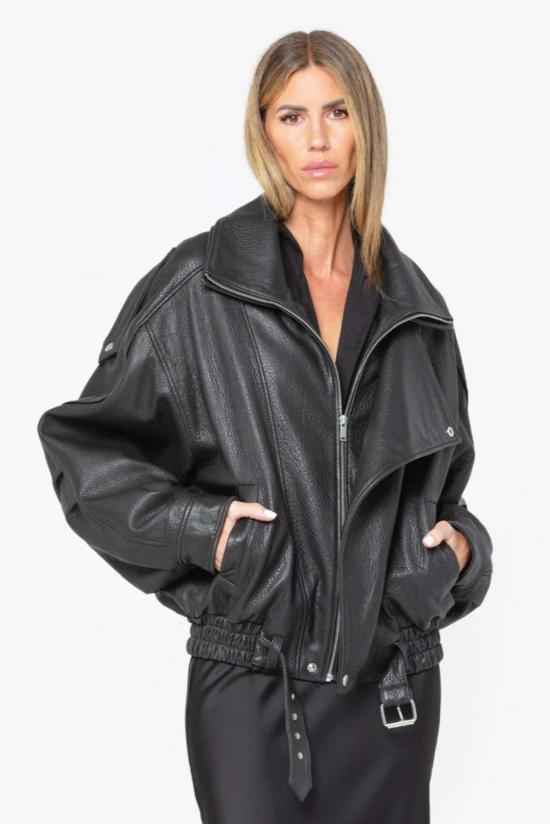  제이비큐 가죽 자켓 JBQ 브루나 재킷 블랙